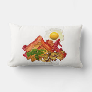 Humorous Ketchup Gone Squatchin for Bacon Lumbar Pillow