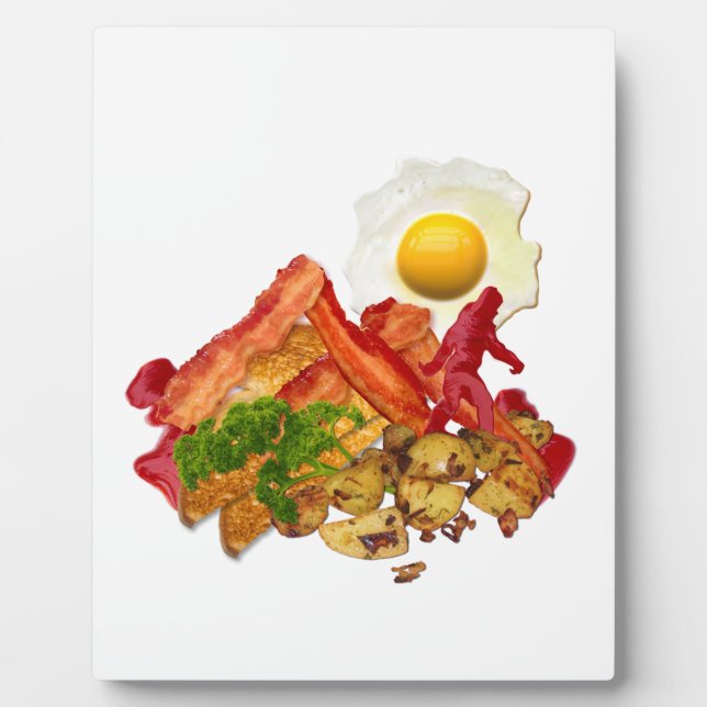 Humorous Ketchup Gone Squatchin for Bacon Plaque (Front)