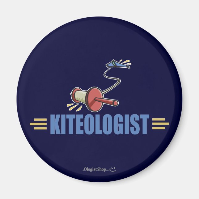 Humorous Kite Flying Magnet (Front)