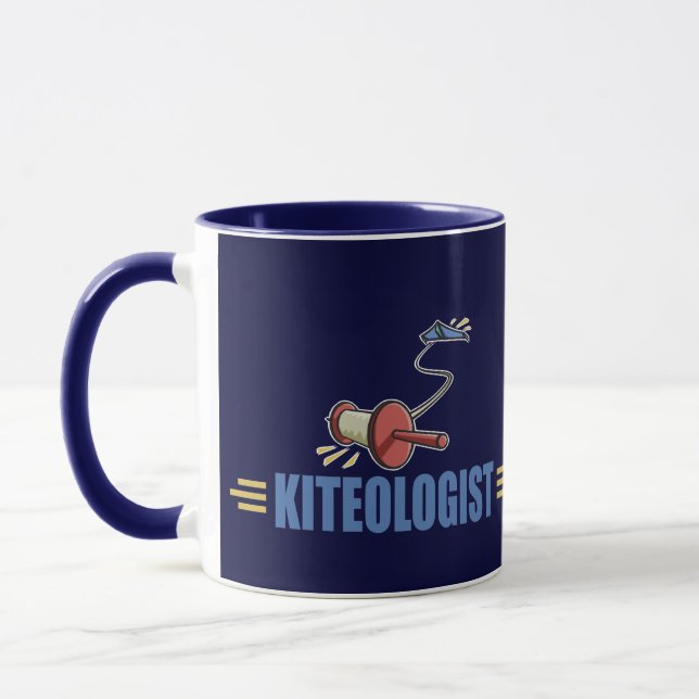 Humorous Kite Flying Mug (Left)