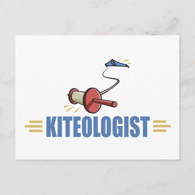 Humorous Kite Flying Postcard (Front)