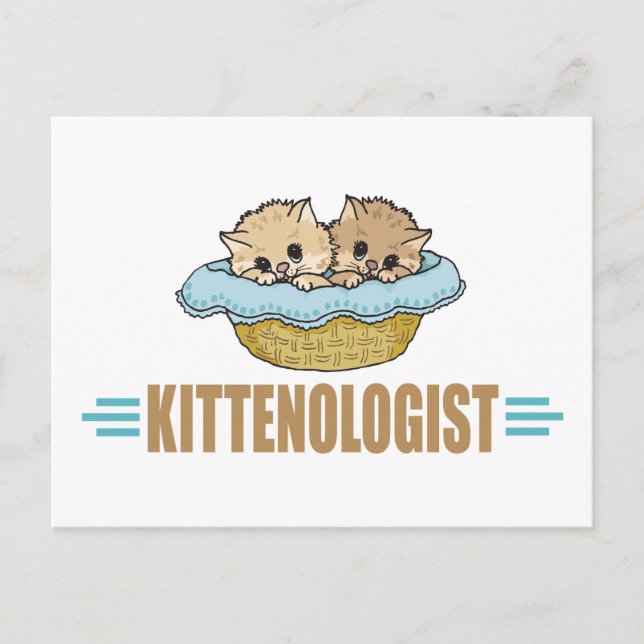 Humorous Kitten Lover Postcard (Front)