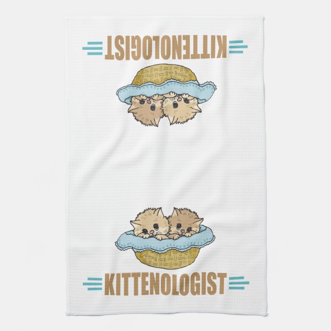 Humorous Kitten Lover Towel (Vertical)