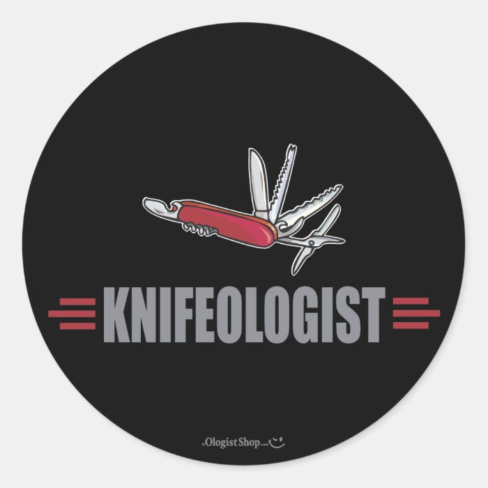 Humorous Knife Collector Stickers