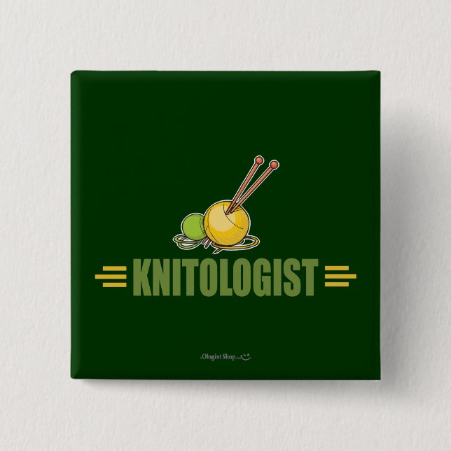 Humorous Knitting Button (Front)