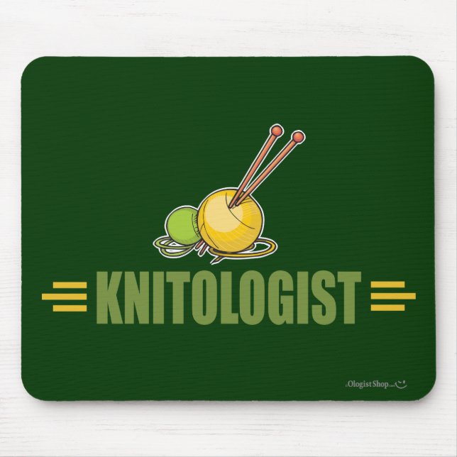 Humorous Knitting Mouse Pad (Front)