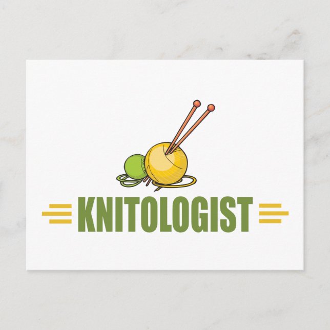 Humorous Knitting Postcard (Front)