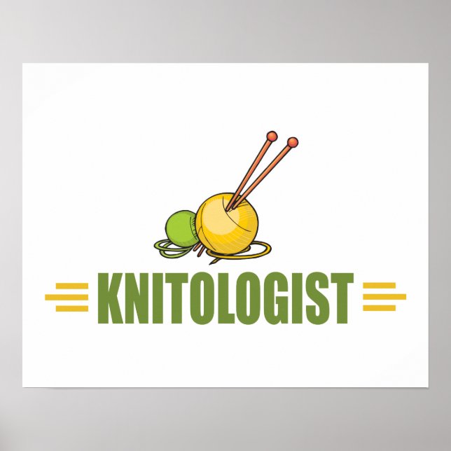 Humorous Knitting Poster (Front)