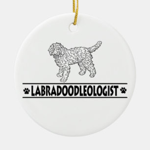 Humorous Labradoodle Ceramic Ornament