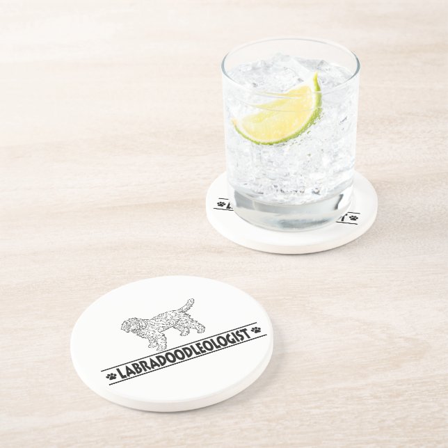 Humorous Labradoodle Coaster (Side)