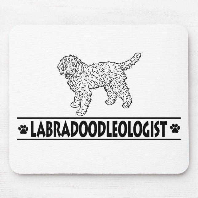 Humorous Labradoodle Mouse Pad (Front)