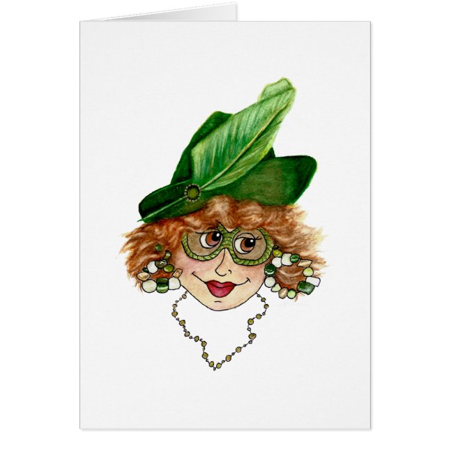 Humorous Lady Who Laughs Last Cards (Front)