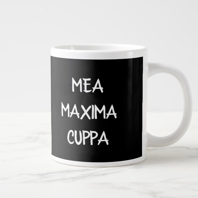 Humorous Latin Catholic Mea Maxima Cuppa Giant Coffee Mug (Right)