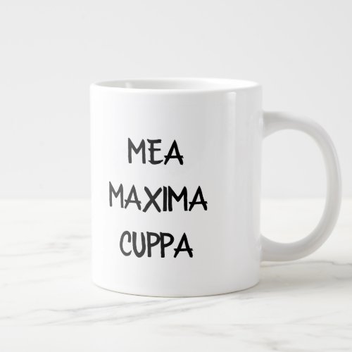 Humorous Latin Catholic Mea Maxima Cuppa Giant Coffee Mug