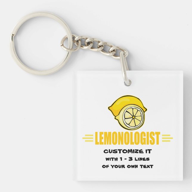 Humorous Lemon Lover Keychain (Front)