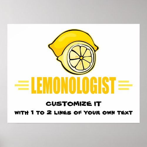 Humorous Lemon Lover Poster