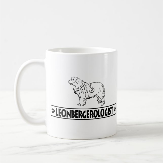 Humorous Leonberger Coffee Mug (Left)