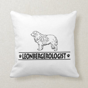 Humorous Leonberger Throw Pillow