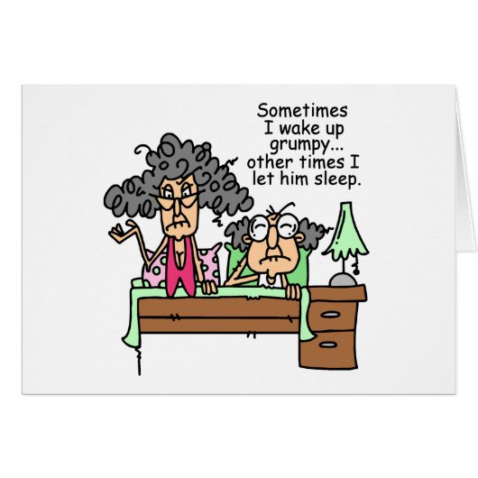 Humorous Let Grumpy Sleep Cards (Front Horizontal)