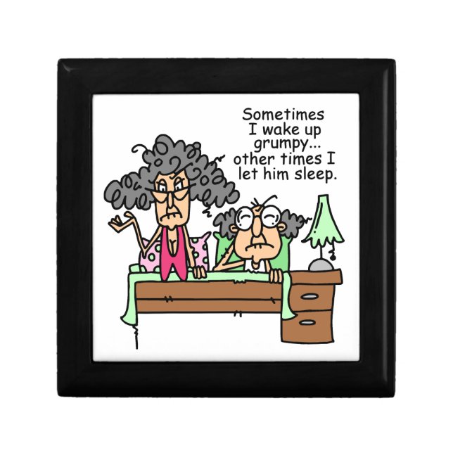 Humorous Let Grumpy Sleep Keepsake Box (Front)