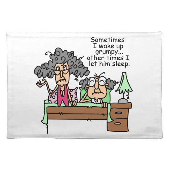 Humorous Let Grumpy Sleep Placemat (Front)