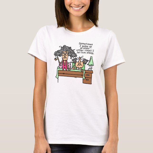 Humorous Let Grumpy Sleep T-Shirt (Front)
