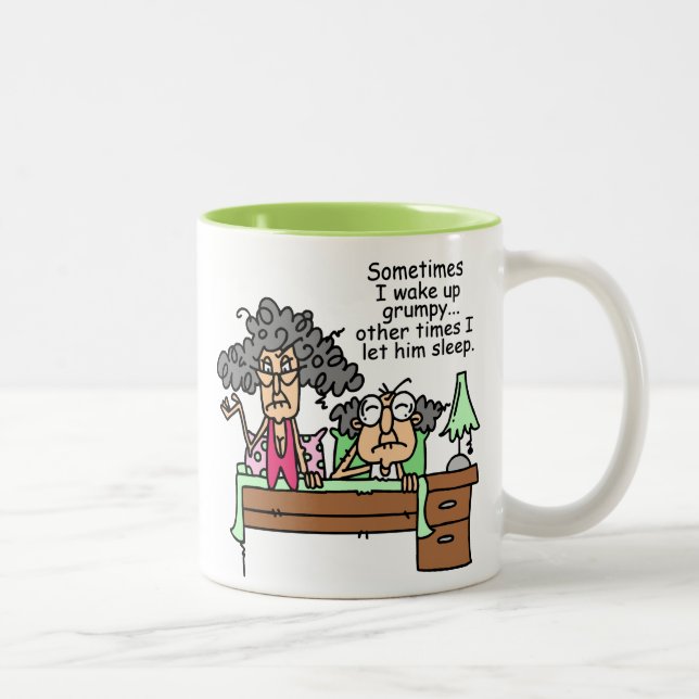 Humorous Let Grumpy Sleep Two-Tone Coffee Mug (Right)