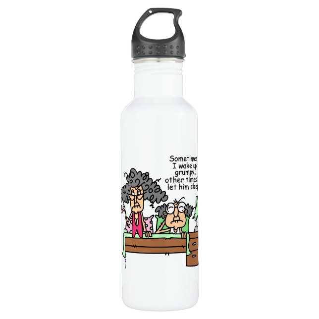Humorous Let Grumpy Sleep Water Bottle (Front)