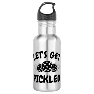 Humorous Let's Get Pickled Stainless Steel Water Bottle
