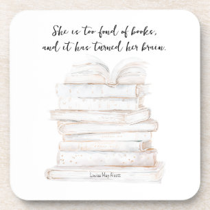 Humorous Little Women Book Lover Quote  Beverage Coaster
