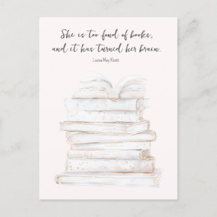 Humorous Little Women Book Lover Quote Postcard