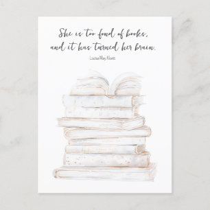 Humorous Little Women Book Lover Quote Postcard