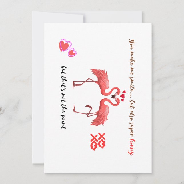 Humorous Love Card: Smiling, Flirty Card (Front)