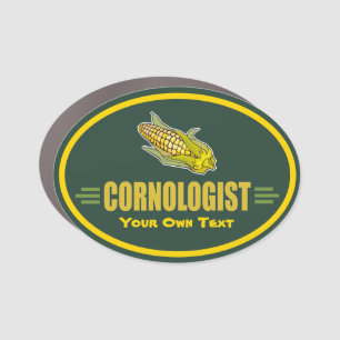 Humorous Love Corn Funny Yellow Cornologist Car Magnet