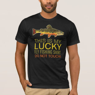 Humorous Lucky Fly Fishing Brook Trout T-Shirt