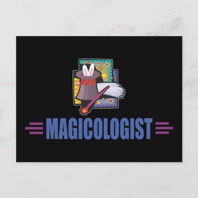 Humorous Magician Postcard (Front)
