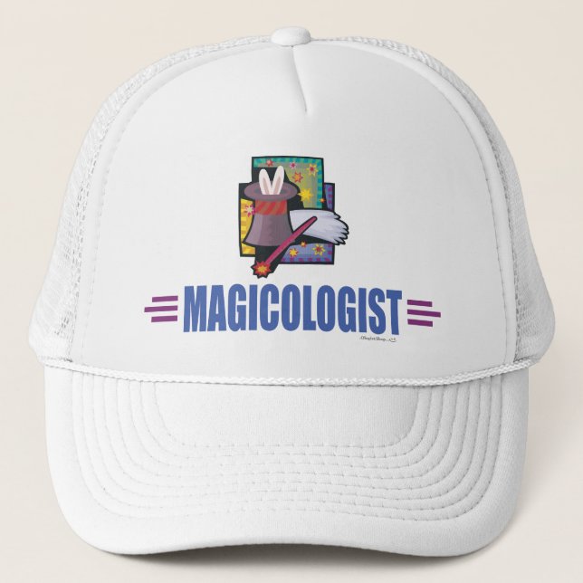 Humorous Magician Trucker Hat (Front)
