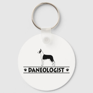 Humorous Mantle Great Dane Keychain