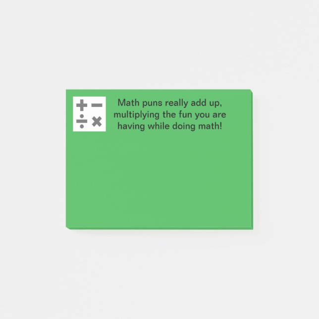 Humorous Math Post-It Notes (Front)