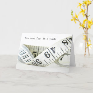 Humorous Measuring Tape Brazilian Card