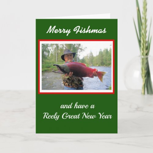 Humorous Merry Fishmas Your Fishing Photo Picture Card