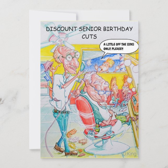 Humorous Middle-aged Birthday Card  (Front)