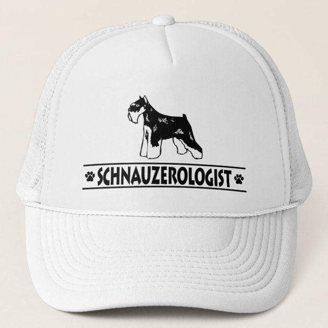 Humorous Miniature Schnauzer Trucker Hat (Front)