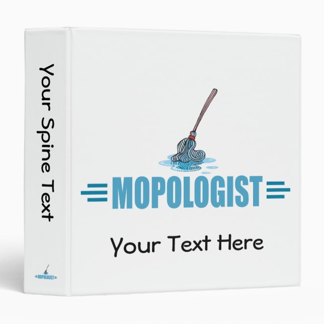 Humorous Mop Mopping Binder (Front/Spine)