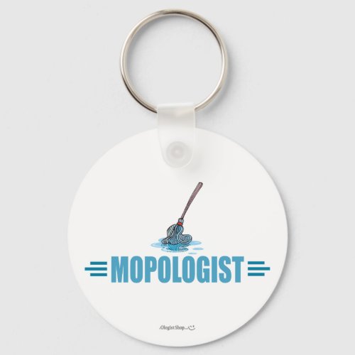 Humorous Mop Mopping Keychain