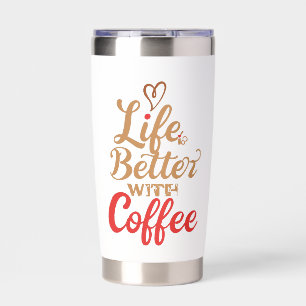 Humorous Morning Caffeine Slogan Insulated Tumbler