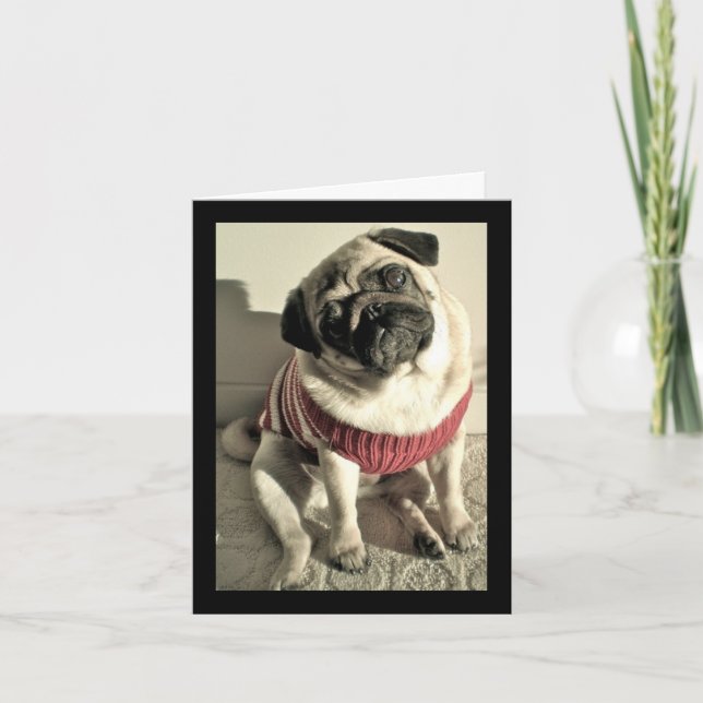 Humorous Mother's Day Pug Card (Front)