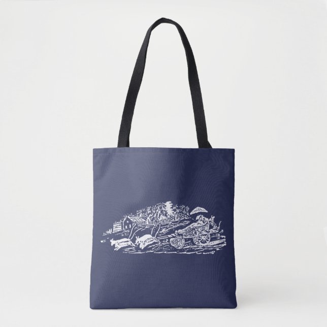 Humorous Mouse Coach Ride Tote Bag (Front)