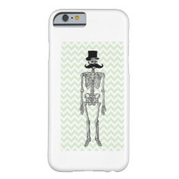 Humorous Mustache on Skeleton LIME iPhone 6 case