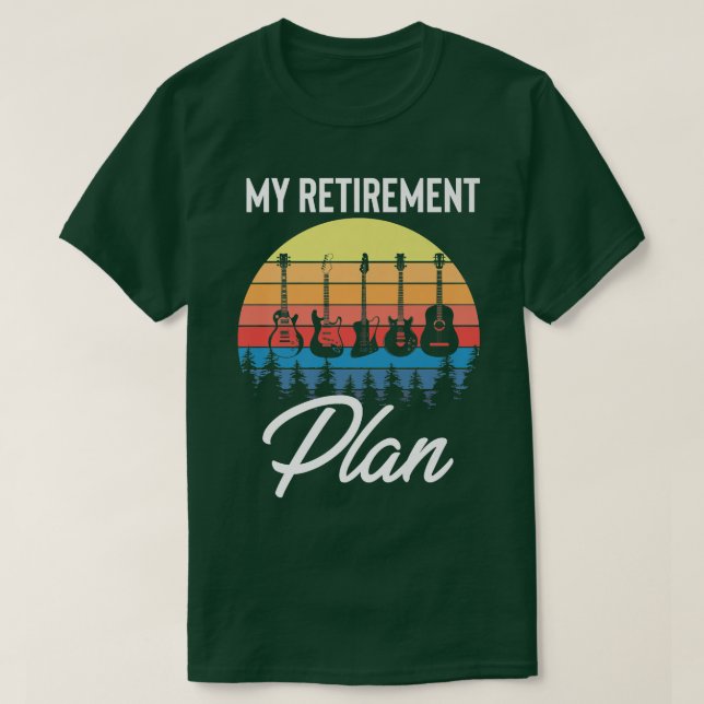 Humorous My Retirement Plan Rock-And-Roll Music En T-Shirt (Design Front)